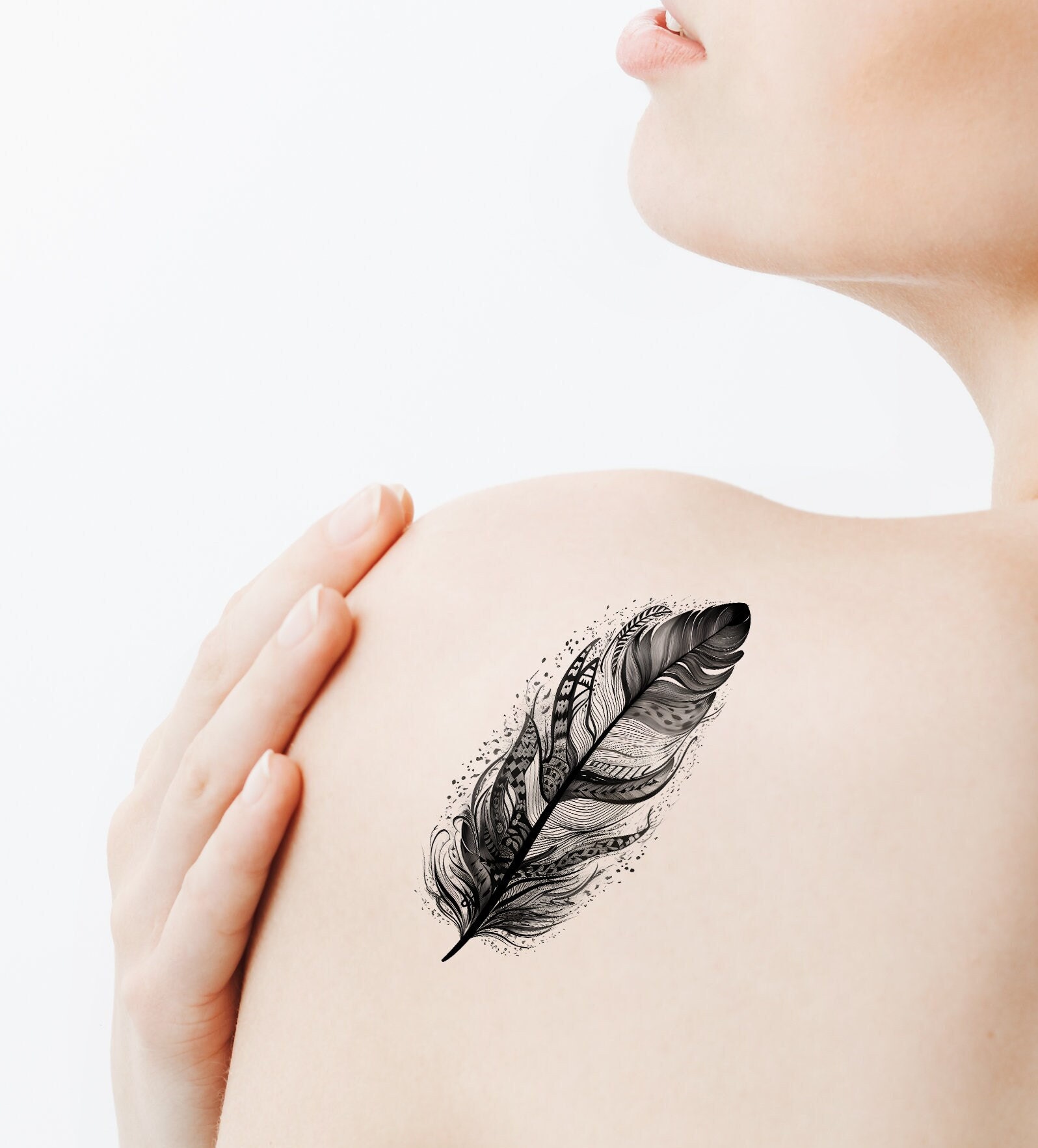 Tattoo Design Feather Printable Art - Etsy