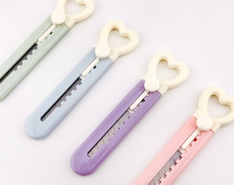 Heart Cutter, Pastel Box Cutter, Student Stationery