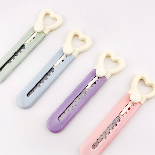 Cute Heart Cutter<3, Box or Paper Cutter, Crafts Knife, Utility Knife, School, Office Supply, Cutting Tool, Student Stationery, Gift