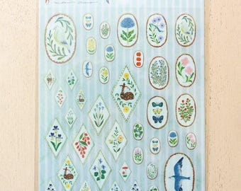 Cozyca x Midori Asano - Birds Song & Deer Dream Transparent Sticker, illustration Sticker