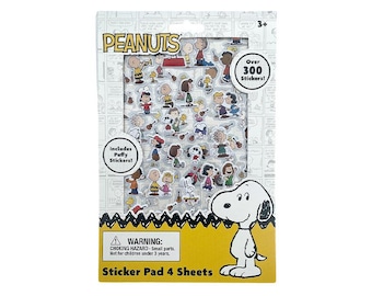 Snoopy & PEANUTS 4 Sheets Sticker Pad – 300+ Stickers