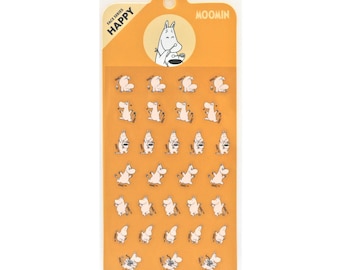 Moomin Face Planner Stickers Sheet sticker (Happy Ver.) - Japanese Stationery
