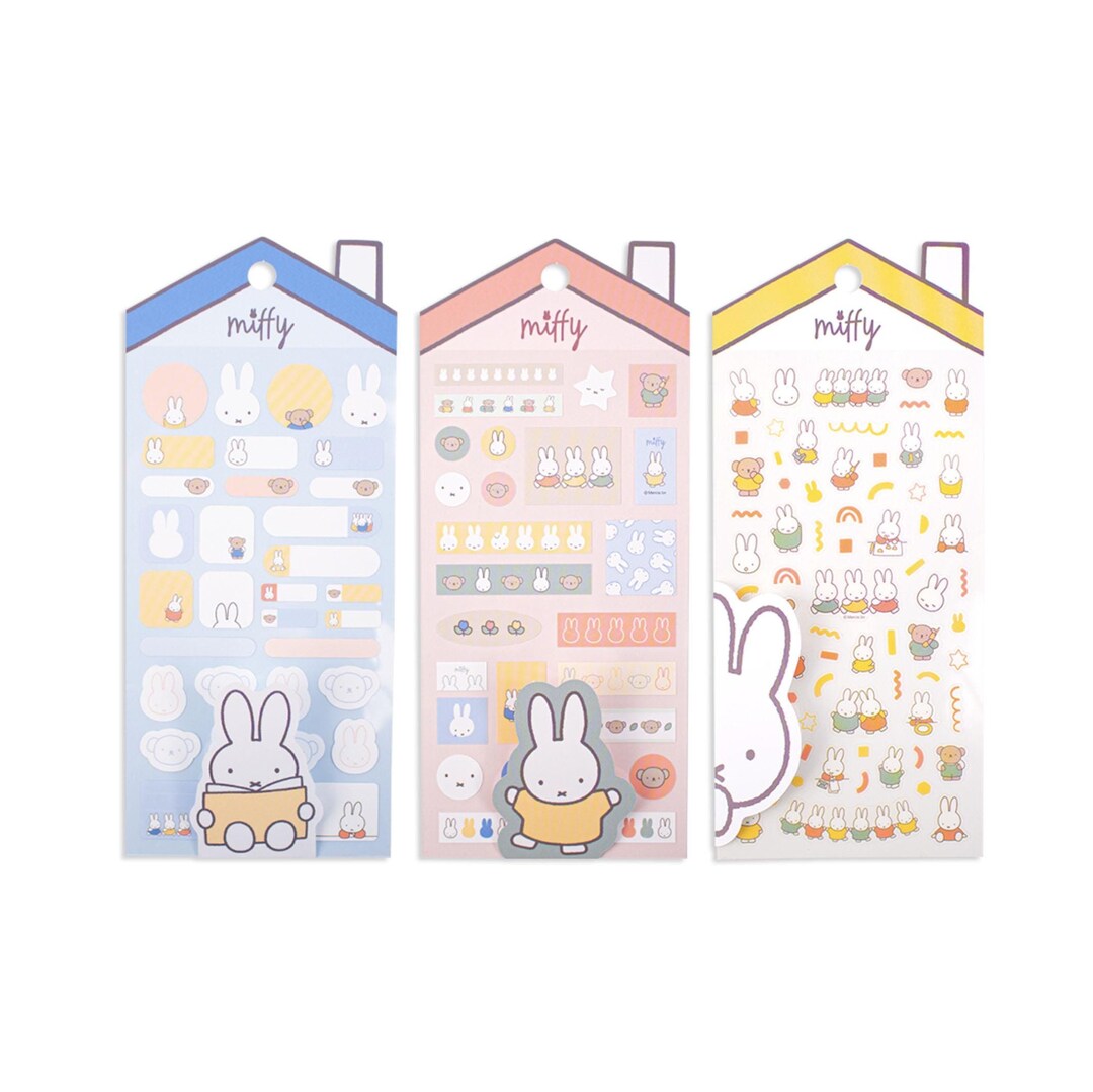 Limited Edition! ] Miffy Removable & Deco Cute Sticker (3 Designs ...