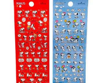 Pegatinas vintage de Snoopy de Peanuts 2: Borde dorado Hallmark, Importación japonesa