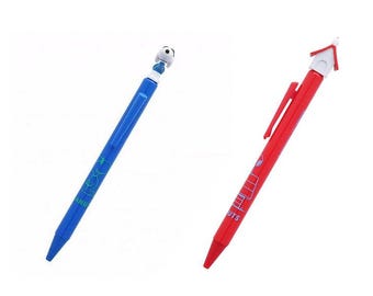 Snoopy Peanuts Figure Mascot Ballpoint Pen - Made in Japan / House & Sunglasses