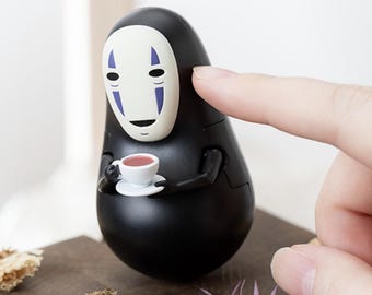 Juguete de taza de té Kaonashi Sin Rostro: Figura japonesa de El viaje de Chihiro