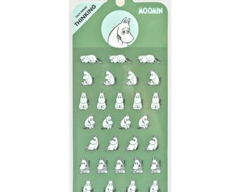 Moomin Face Planner Stickers Sheet sticker (Thinking Ver.) - Japanese Stationery