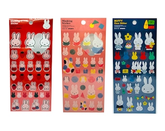 Miffy Decorative Stickers: Japanese Paper & Clear Planner Stickers