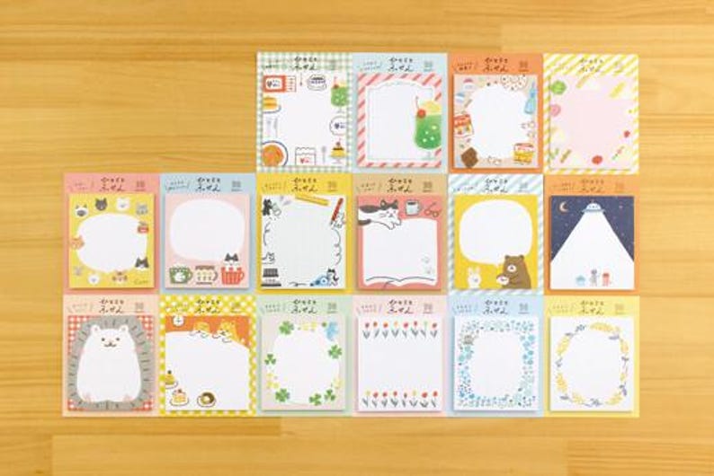 Notas adhesivas Furukawashiko de animales adorables, bloc de notas washi - Perros shiba esperando pasteles imagen 6