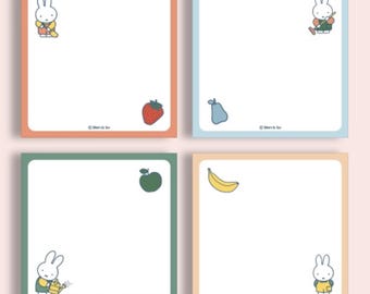 Miffy Memopad 4 Types Series | Notepad, Bullet Journal, Journaling, Korean Stationery