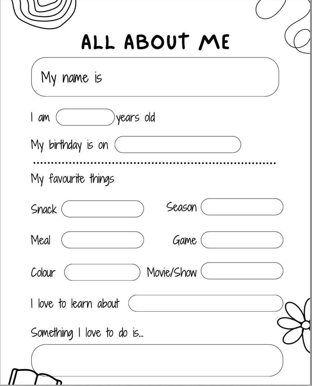 All About Me Project Sheet for Elementary Teachers Etsy All About Me Project Sheet for Elementary Teachers Etsy