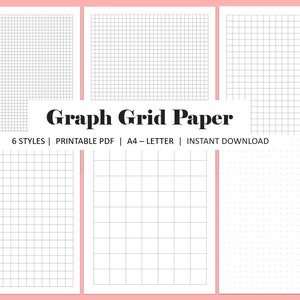Printable Graph Paper. Dot Grid Paper. Digital Graph Paper. Graphing Paper. Graph Grid Paper Bundle. Digital Dowload PDF. A4 & Letter
