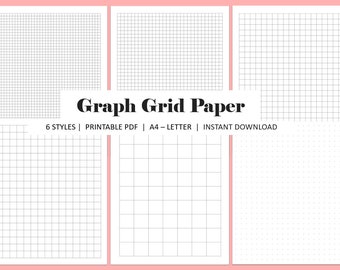 Printable Graph Paper. Dot Grid Paper. Digital Graph Paper. Graphing Paper. Graph Grid Paper Bundle. Digital Dowload PDF. A4 & Letter