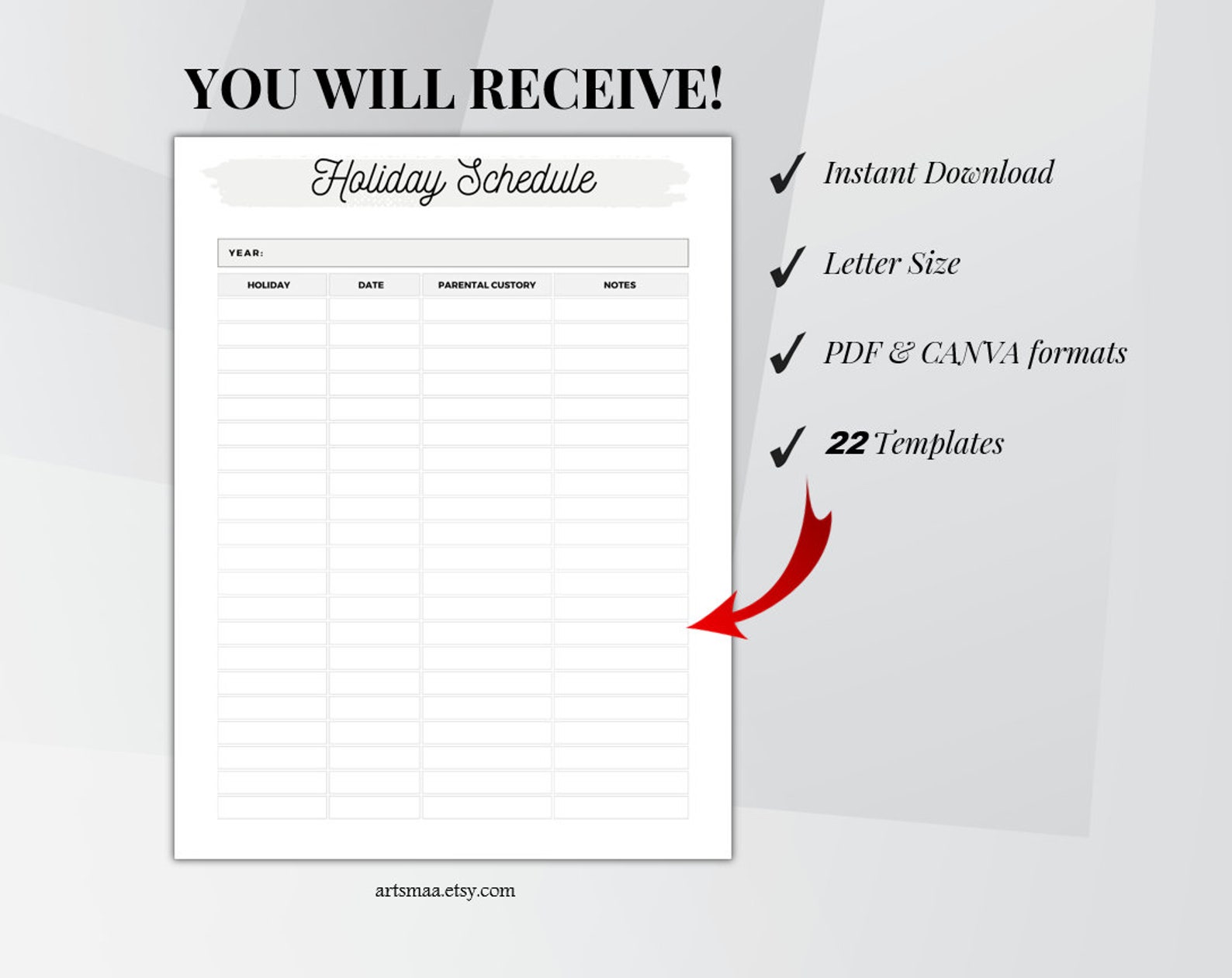 Child Custody Binder Editable. Printable Child Custody. - Etsy