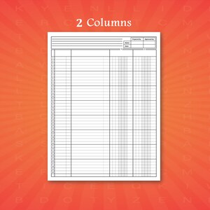 Adams Columnar Analysis Pad 5 Column Accounting Ledger 50 Sheets Green - View #9
