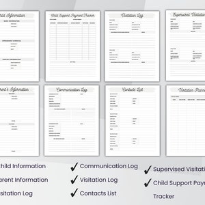 Child Custody Binder Editable. Printable Child Custody. - Etsy