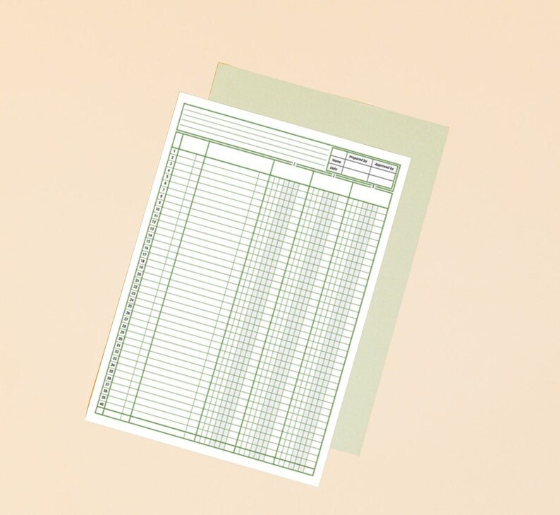 3 Column Ledger Book Printable Account Ledgers Accounting Etsy