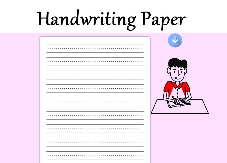 Handwriting Paper Printable. Handwriting Practice Paper Kids. Etsy