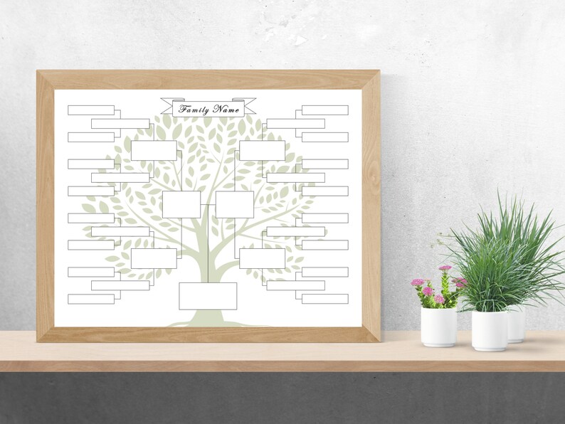 5 Generations Family Tree Chart. Printable Family Tree Templates ...