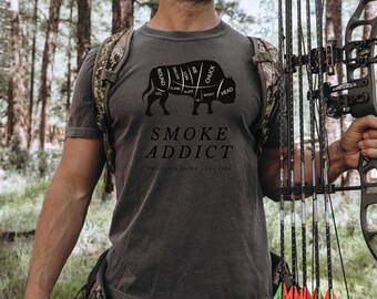 Smoke Addict Bison Cuts BBQ Comfort Colors Shirt