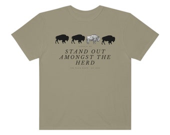 Bison Herd Graphic Tee, Comfort Colors Western Shirt