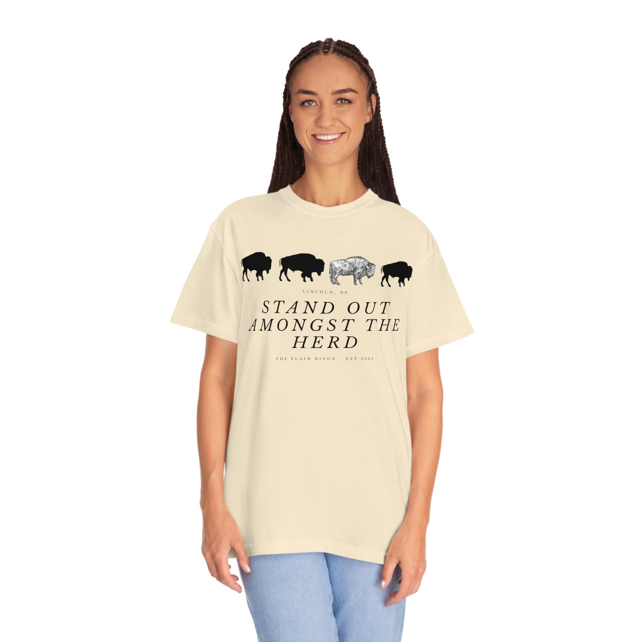 Bison Herd Graphic Tee, Comfort Colors Western Shirt - Etsy