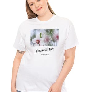 Fibonacci Day Spiral Flowers T-Shirt, Math Science Fibonacci Shirt, Fibonacci Sequence Golden Ratio Beauty of Nature T-Shirt
