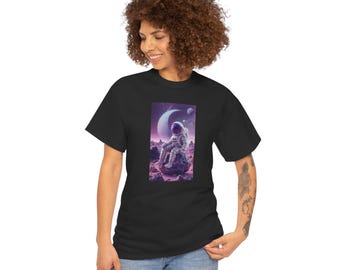T-shirt Gildan, astronaute de l'espace, chemise galaxie de l'espace