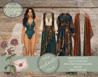 Raya Dress-Up Doll Printable | Digital Paper Doll Ephemera