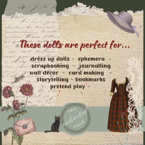 Riley Dress-up Doll Printable Digital Paper Doll Ephemera - Etsy