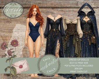 Charli Dress-Up Doll Printable | Digital Paper Doll Ephemera