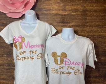 Mickey / Minnie of the Birthday Girl / First Birthday / Brother / Sister / Cousin / Toddler / Onesies / Infants
