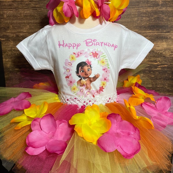 Moana Inspired Birthday Girl Tutu Set / Birthday outfit /