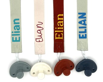 Attaches-sucettes personnalisés | Ensemble de 4 monogrammes avec noms, cadeau personnalisé pour bébé, décoration de chambre d'enfant, idée de baby shower
