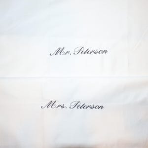 Custom Pillow Cases for Couples | Embroidered King & Standard Size. image 18