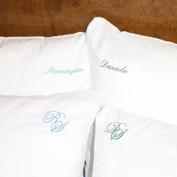 Custom Pillow Case for Couples | Embroidered King & Queen Size. Pack of 1.