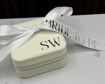 Travel Size Personalized Jewelry Box | Custom Gifts for Bridesmaids & Wedding Party