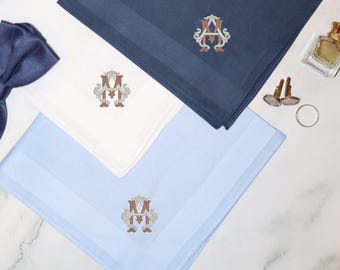 Custom Handkerchief Set | Embroidered with Monogram