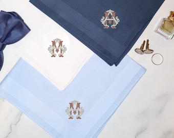Custom Handkerchief Set | Embroidered with Monogram