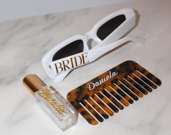 Custom Hair Comb | Personalized Bridal Gift, Bridesmaid Favor, Wedding Accessory