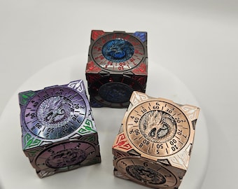 Metal Fidget Dice Cube | Polyhedral RPG Dice Spinner, Desk Toy