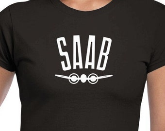 SAAB old logo -Classic crewneck tee for her