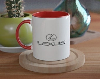 Lexus  -White ceramic coffee cup mug 325 ml