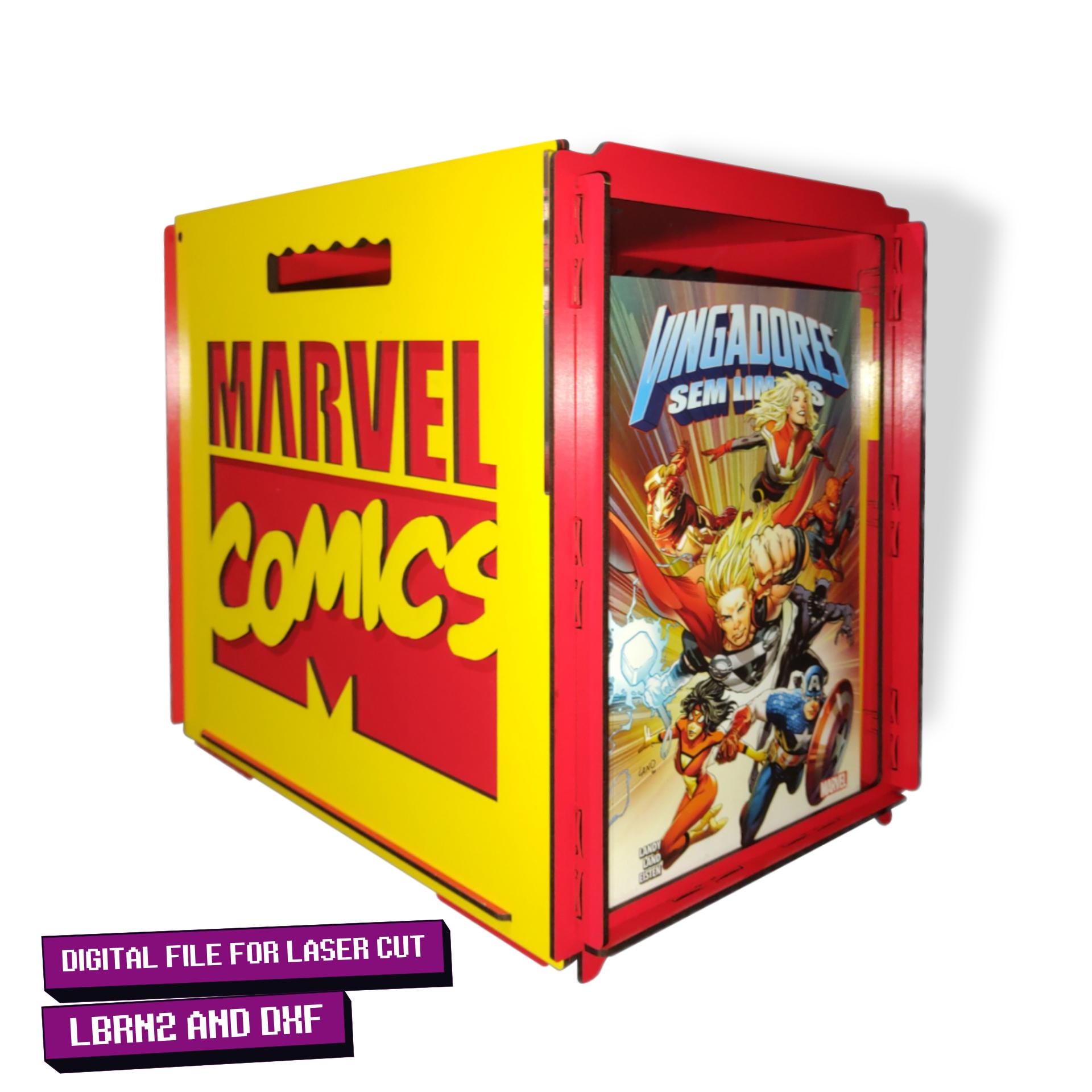 マンガブースター　6ボックスセット　テープ付き Organizer / Comic Box - Marvel Comics and DC, for Laser Cutting