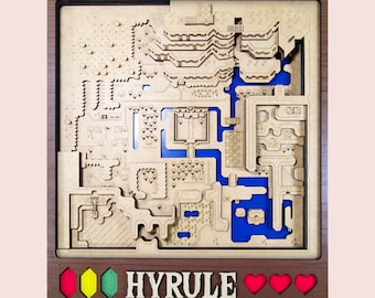 Map Frame, The Legend of Zelda: A Link to the Past laser cut files