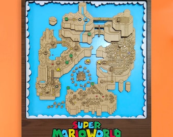 Map Frame, Super Mario World,  laser cut files