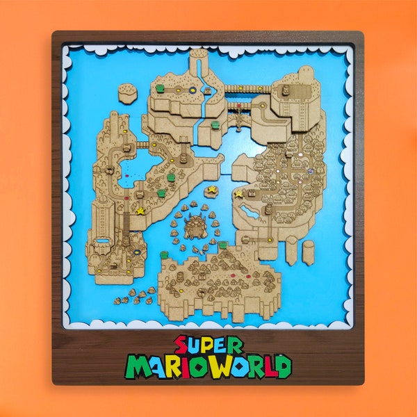 Map Frame, Super Mario World,  laser cut files