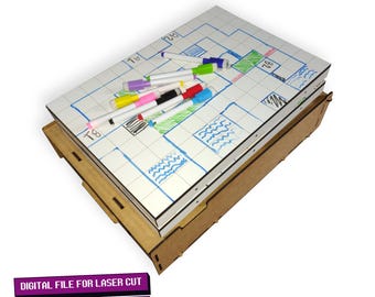 Magnetic Modular Battle Grid – Perfect for RPGs!  – laser cut files, digital file, RPG Design file