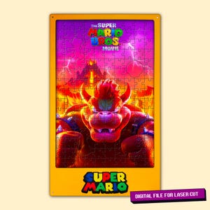 Digitaal bestand "lasergesneden projectbestanden" Super Mario-puzzel (155 stukjes), perfect cadeau voor kinderen, games, populaire gamepuzzel, kindergames.