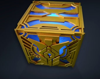Hextech Chest Lamp - Laser Cut Project #DIY, Perfect for gamers. Transform your space with this DIY League of Legends-inspired #GamerDecor